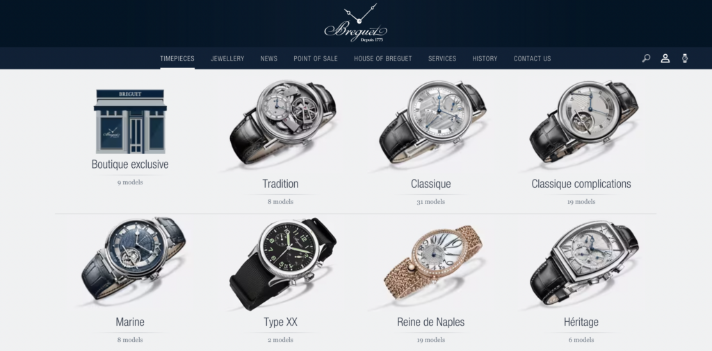 Breguet's web design