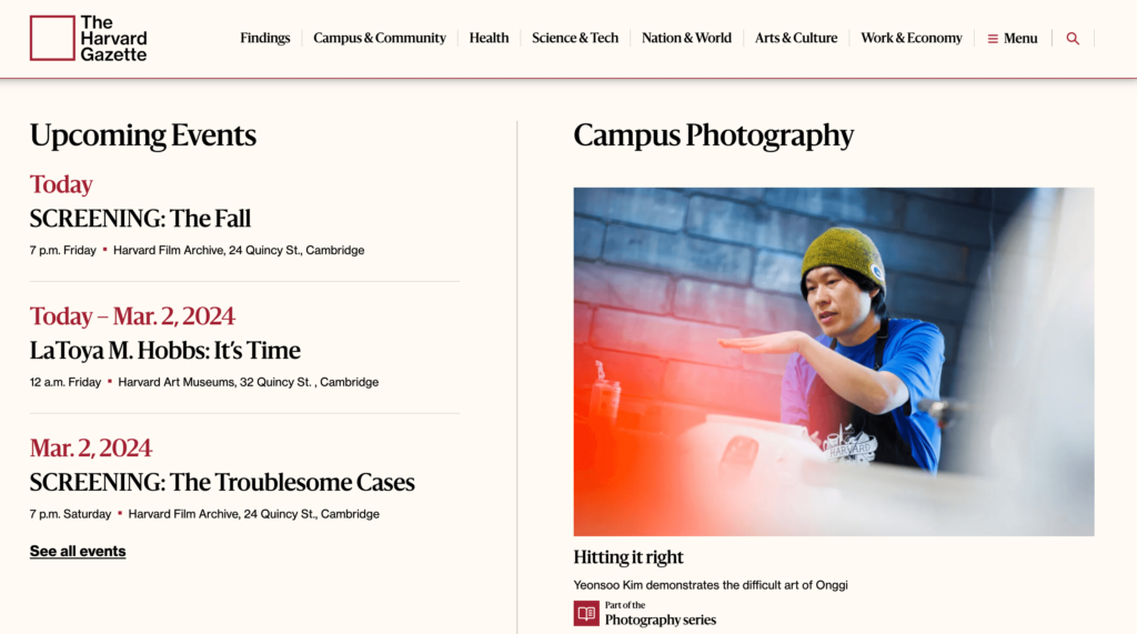 the-harvard-gazette-homepage